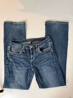 Shyanne Women's Blue Bootcut Jeans with Subtle Whiskering